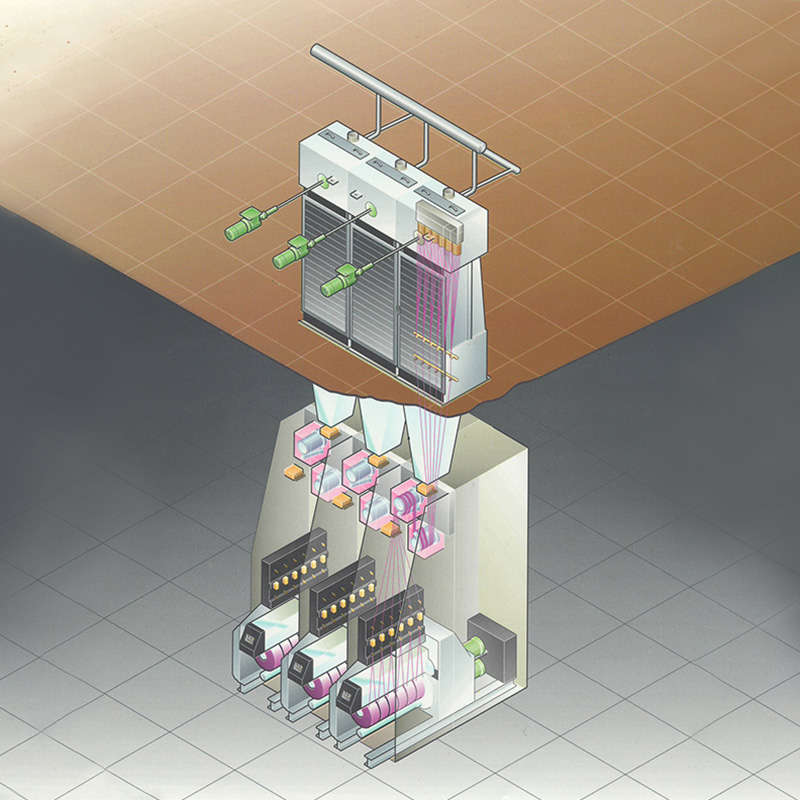 Linie de producție de filare FDY cu PET, PA, PP sau alte materii prime